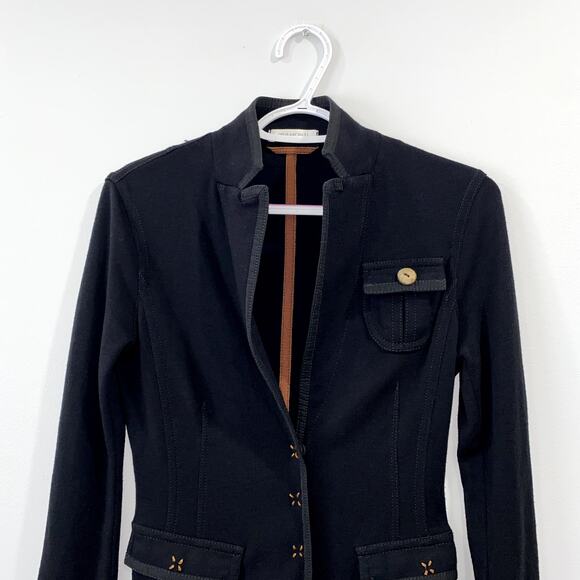 Rivamonti Black Military Style Blazer Jacket Size M - Picture 4 of 7